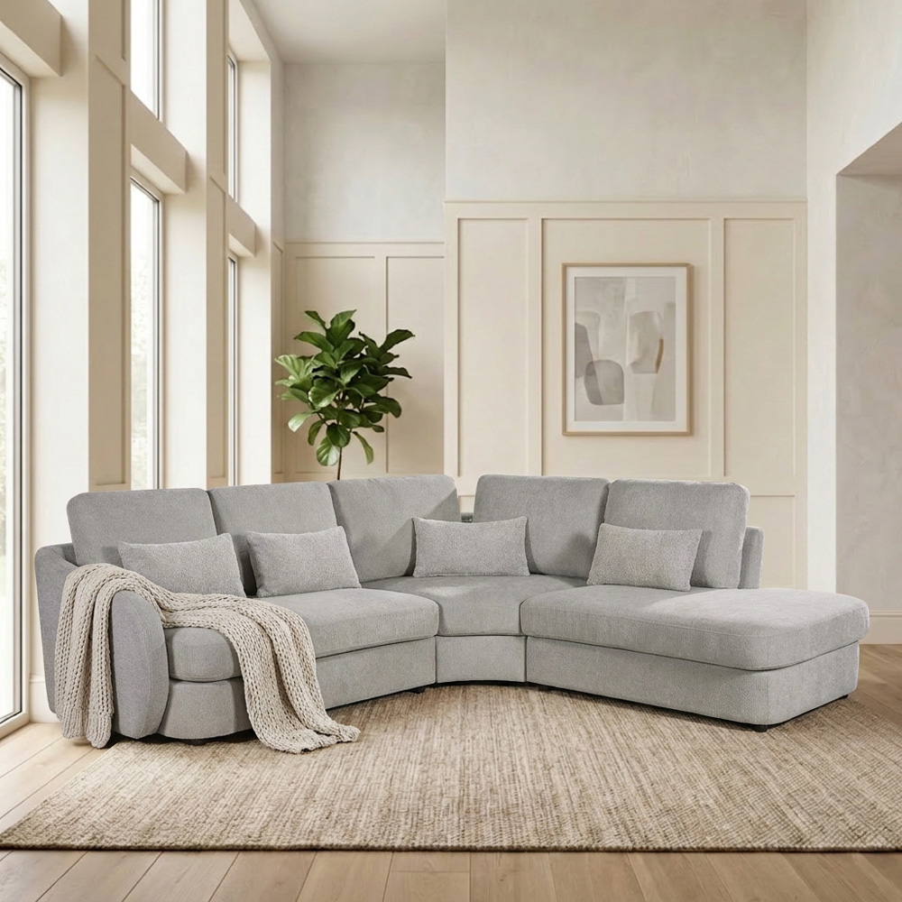 Mabel Corner Sofa Cream Left-hand Image 3