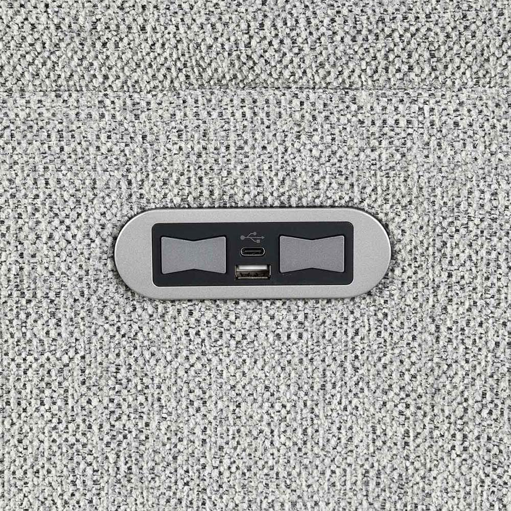 Eastside 3 Seater Light Grey Power Recliner Sofa Image 5