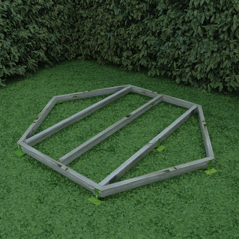 Shire GB 6 x 6ft Pressure Treated Gazebo Base Kit Image 2