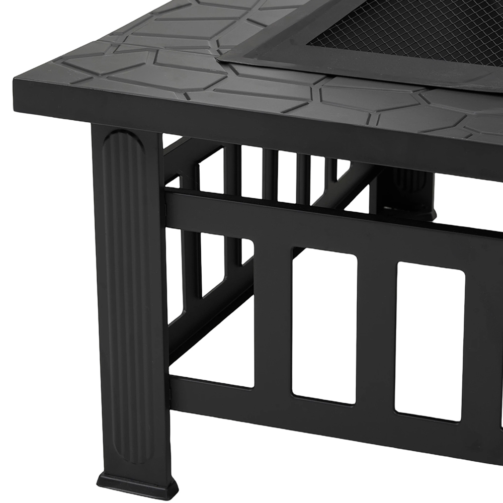 31" Patio Square Fire Pit Table for BBQ Image 4
