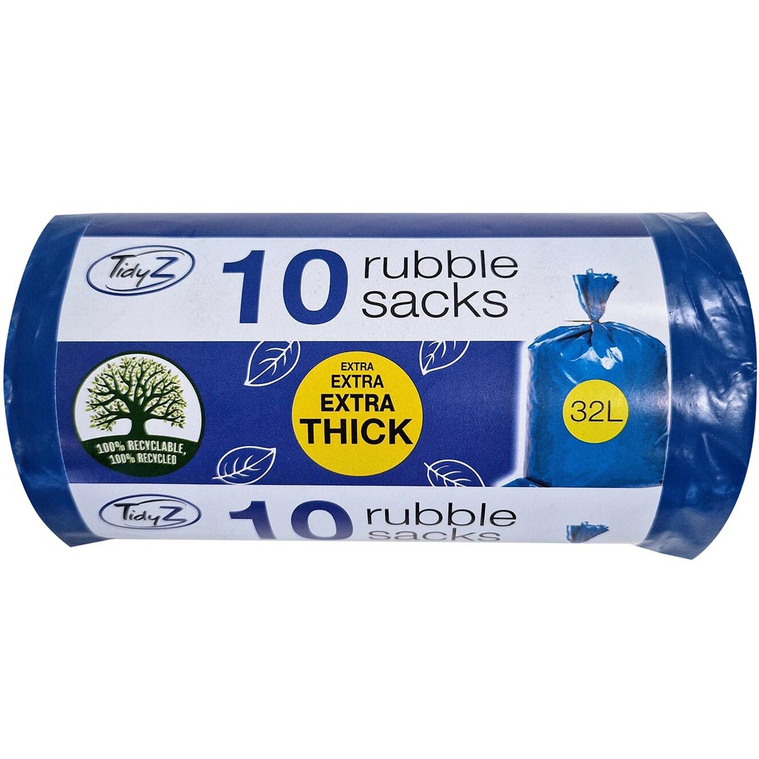 Tidyz Pack of 10 Extra Strong Rubble Sacks - Blue Image