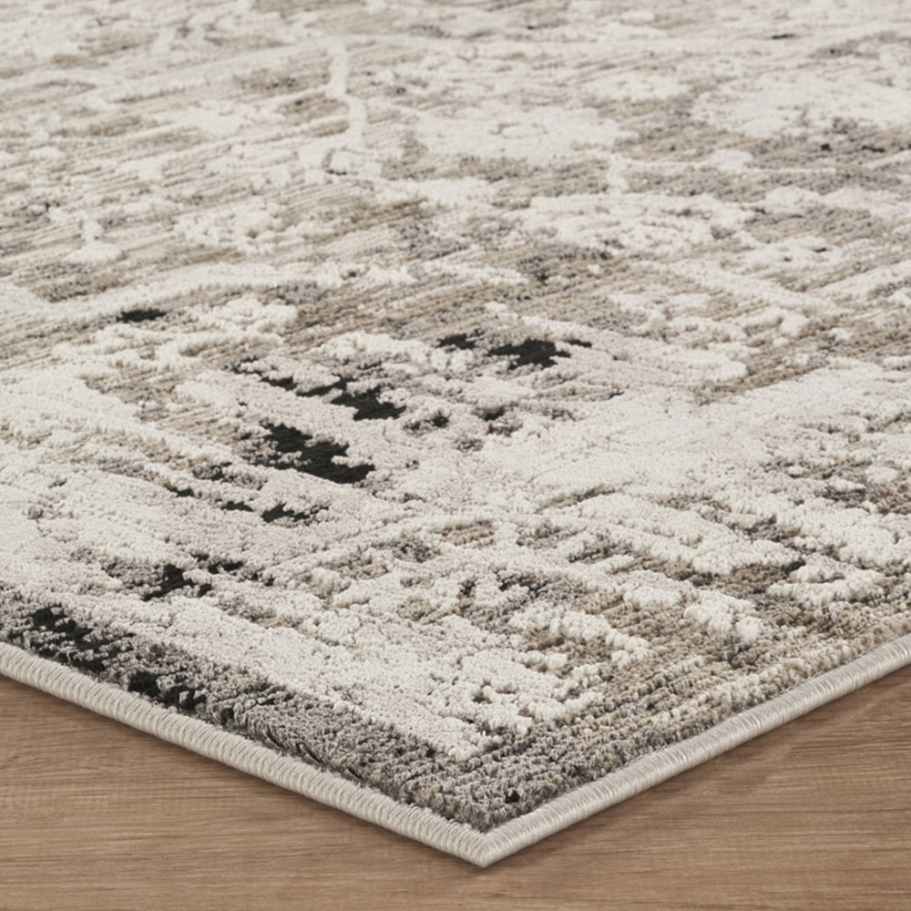 Mayfair Living Room Area Rug Metallic Sheen Contemporary Modern Damask Design - Grey 120cm x 170cm Image 4