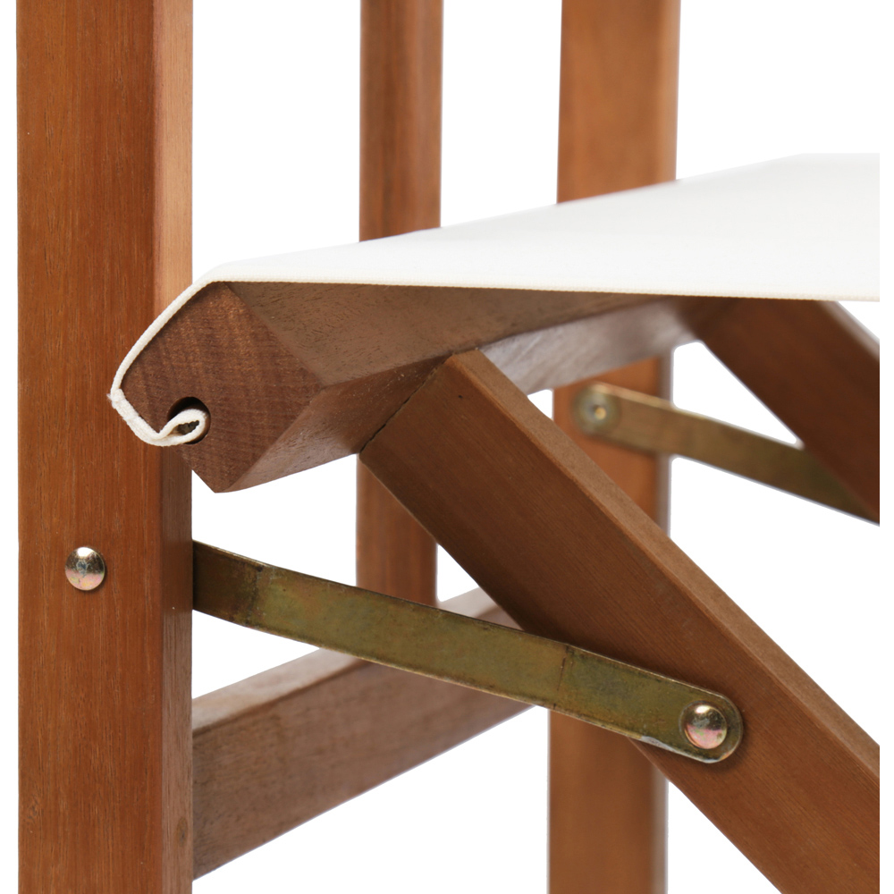 Charles Bentley Eucalyptus Pair Director Chair Cream Image 7