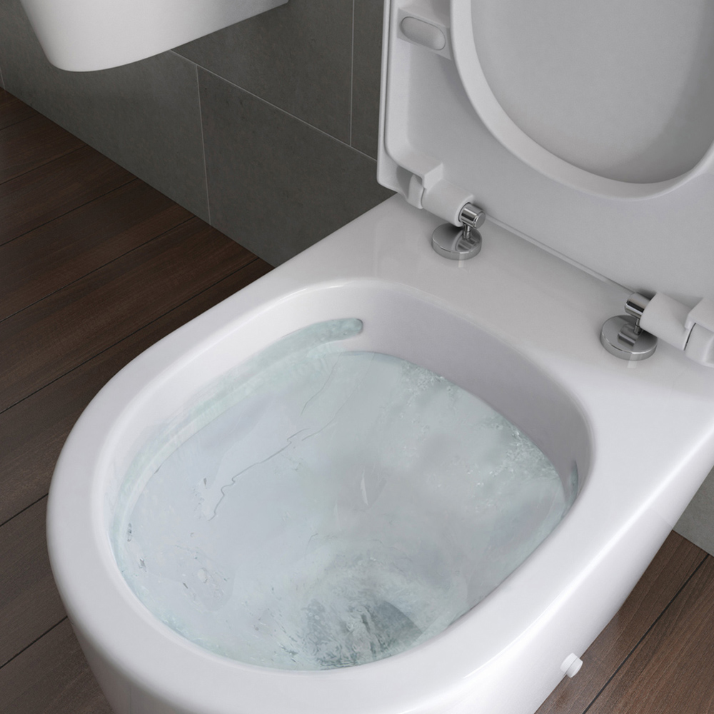 Bathstore Bavaro Wall Hung WC and Soft Close Seat with Dual Flush Image 4