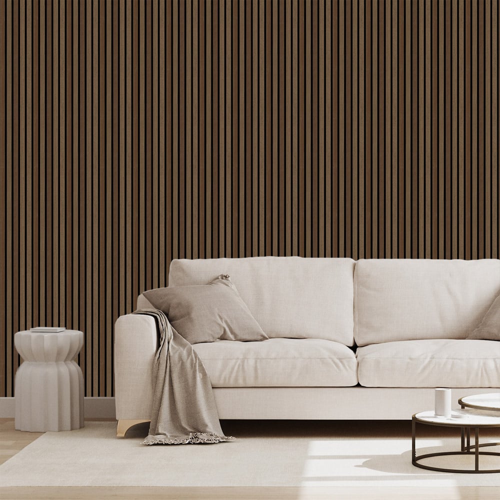 Shh Acoustics Walnut Decorative Slat Wall Panel Image 9
