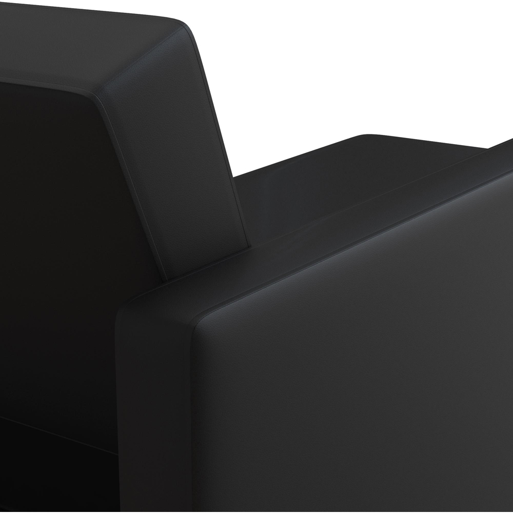 Dorel Hartford 3 Seater Black Faux Leather Storage Sectional Sofa Bed ...