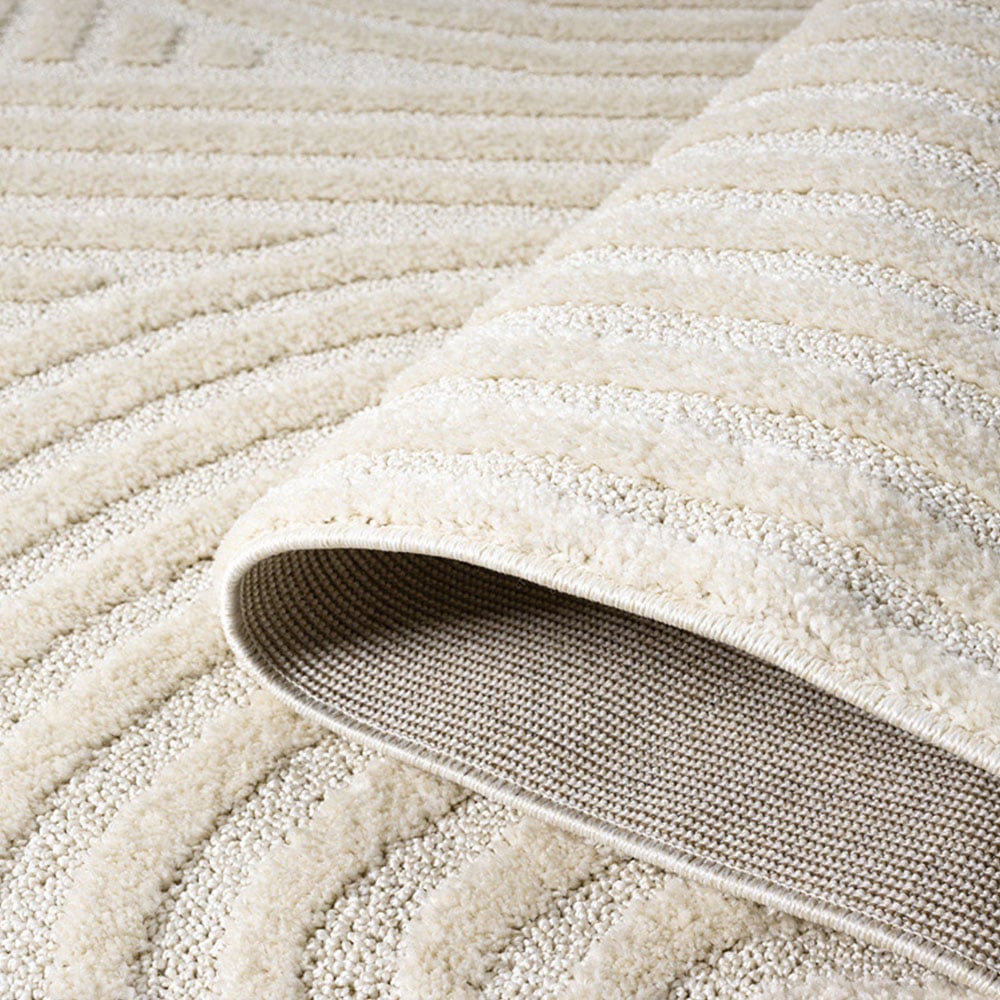 Desire Rugs Isabella Cream Embossed Mazia Arch Lines Rug 120 x 170cm Image 4