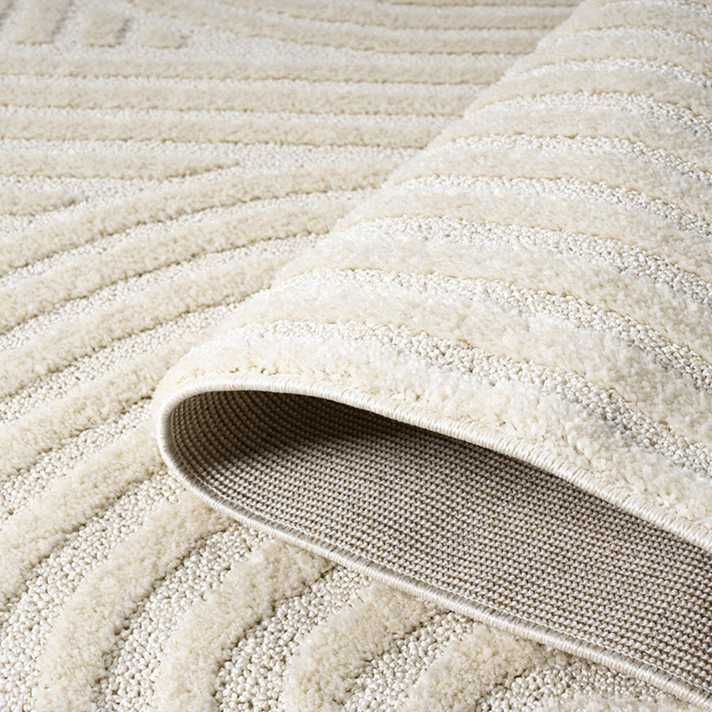 Desire Rugs Isabella Cream Embossed Mazia Arch Lines Rug 200 x 290cm Image 4