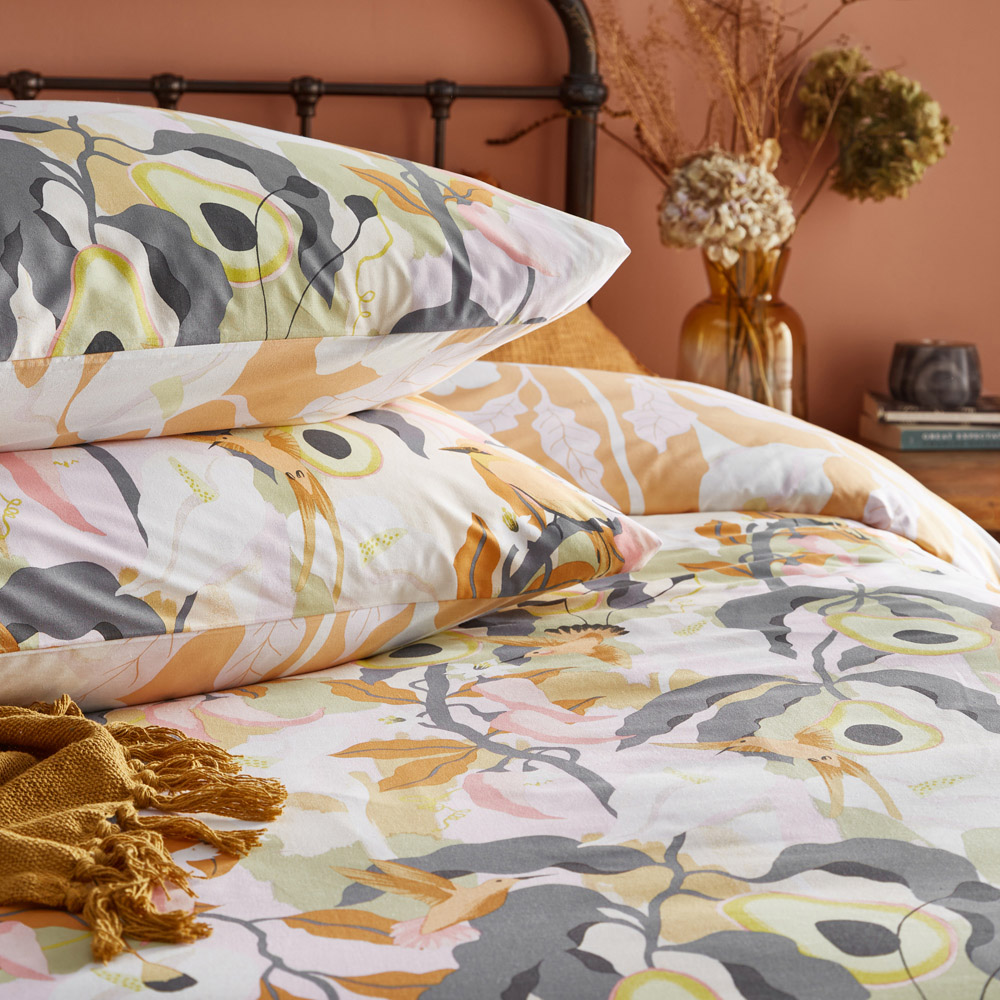 furn. Huerta Super King Multicolour Tropical Duvet Cover Set Image 3