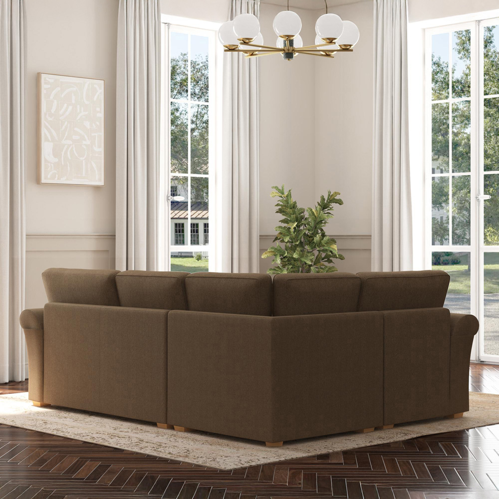 Castleacre 3 Seater Venice Nutmeg Right Hand Fixed Back Corner Sofa Image 6