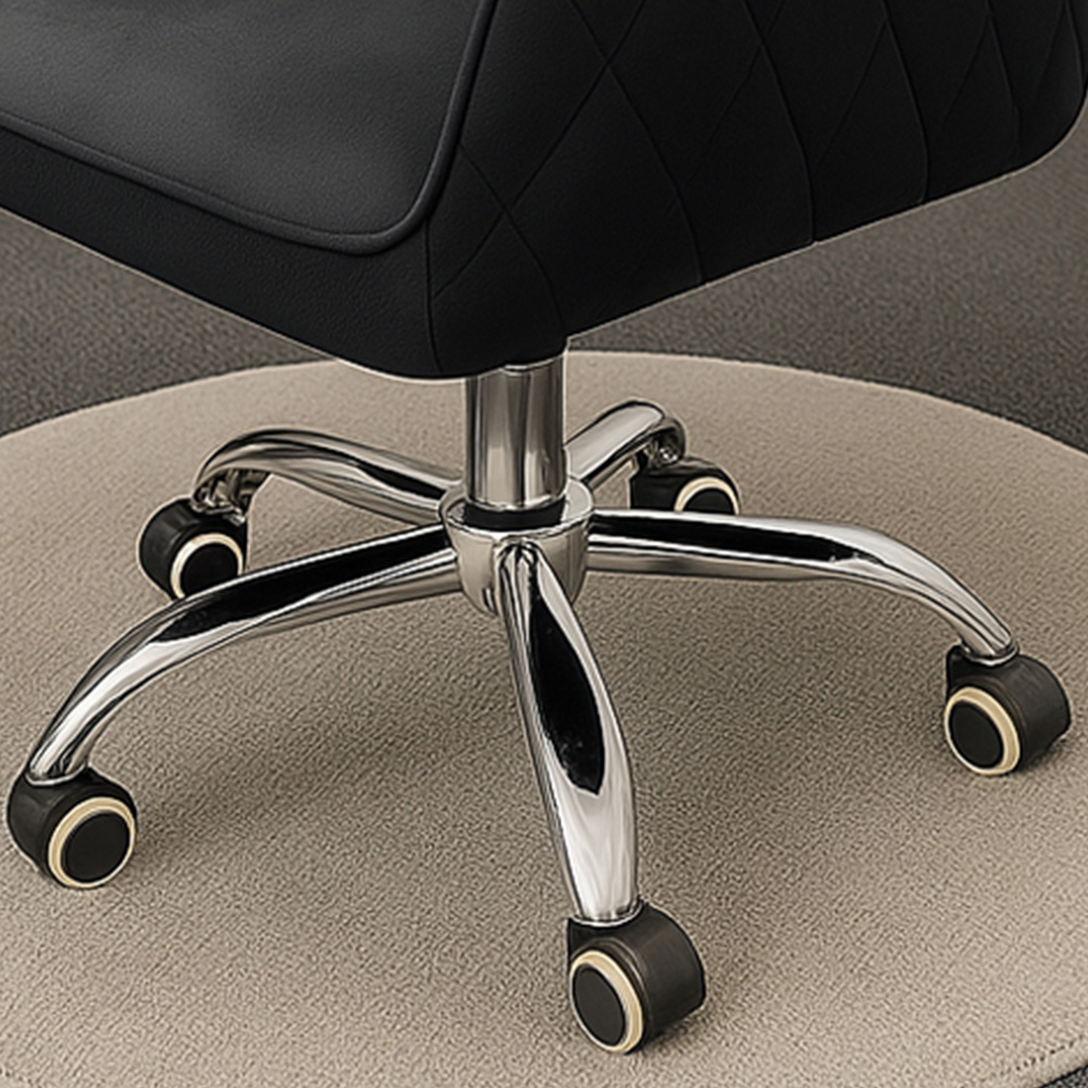 Kosy Koala Grey Wooden Office Desk with Black Velvet Upholstered Chair Image 4