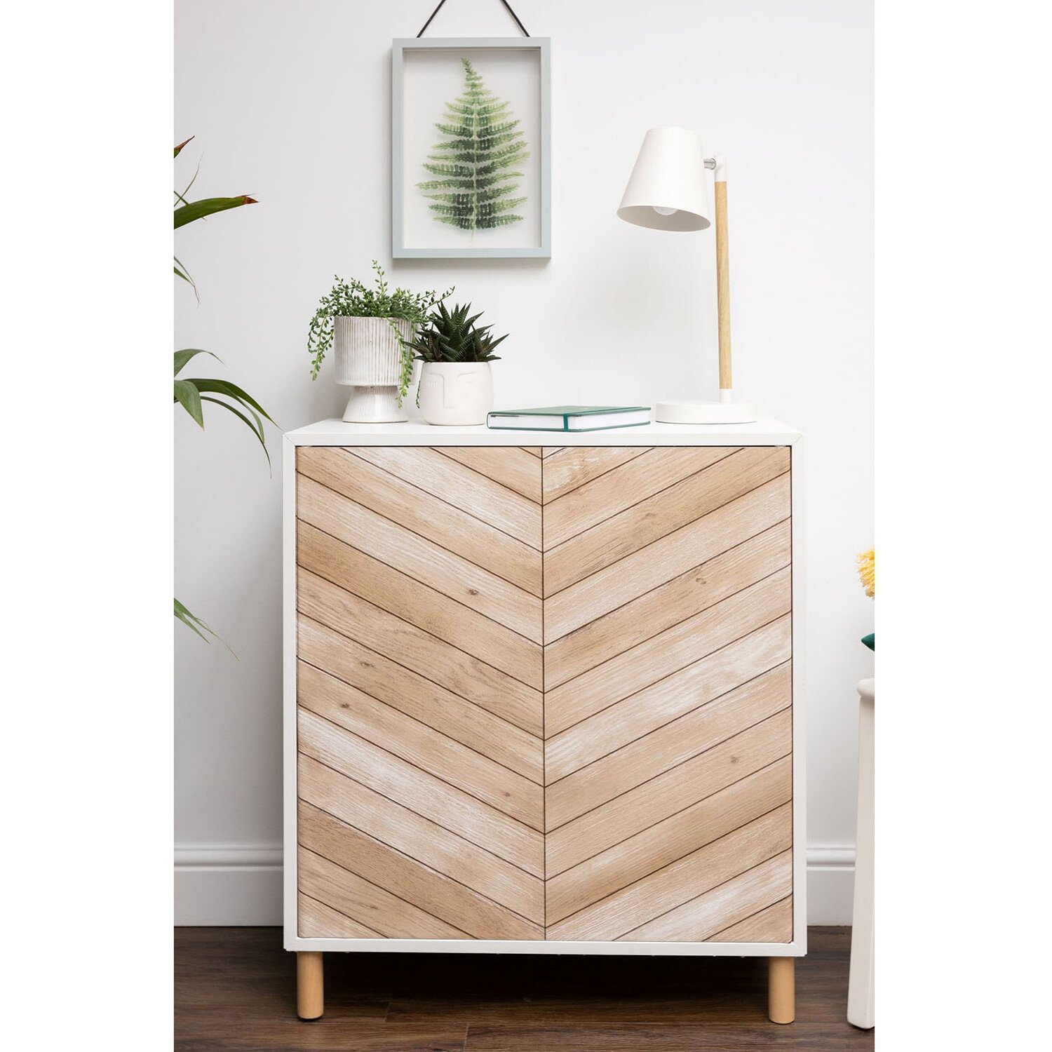 d-c-fix Self Adhesive Chevron Wood Effect Vinyl Film - Brown Image 2