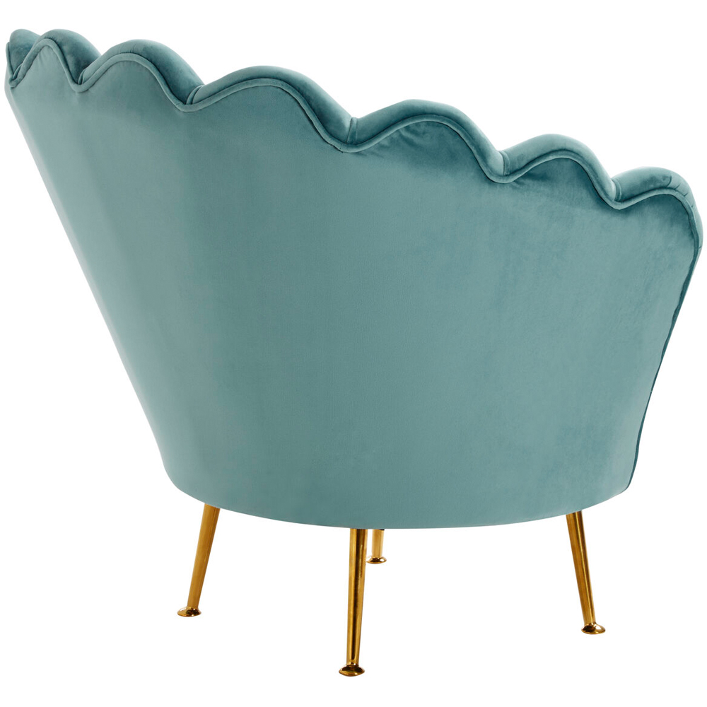 Premier Housewares Ovala Blue Scalloped Chair Image 4