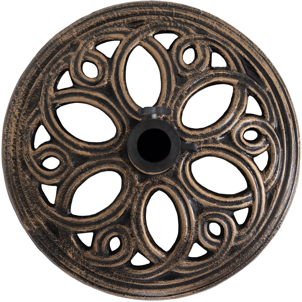 Charles Bentley Bronze Round Cast Iron Parasol Base 12kg Image 2
