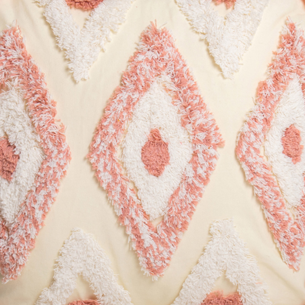 Intimate Oslo Tufted Pink Filled Cushion 43 x 43cm 2 Pack Image 2