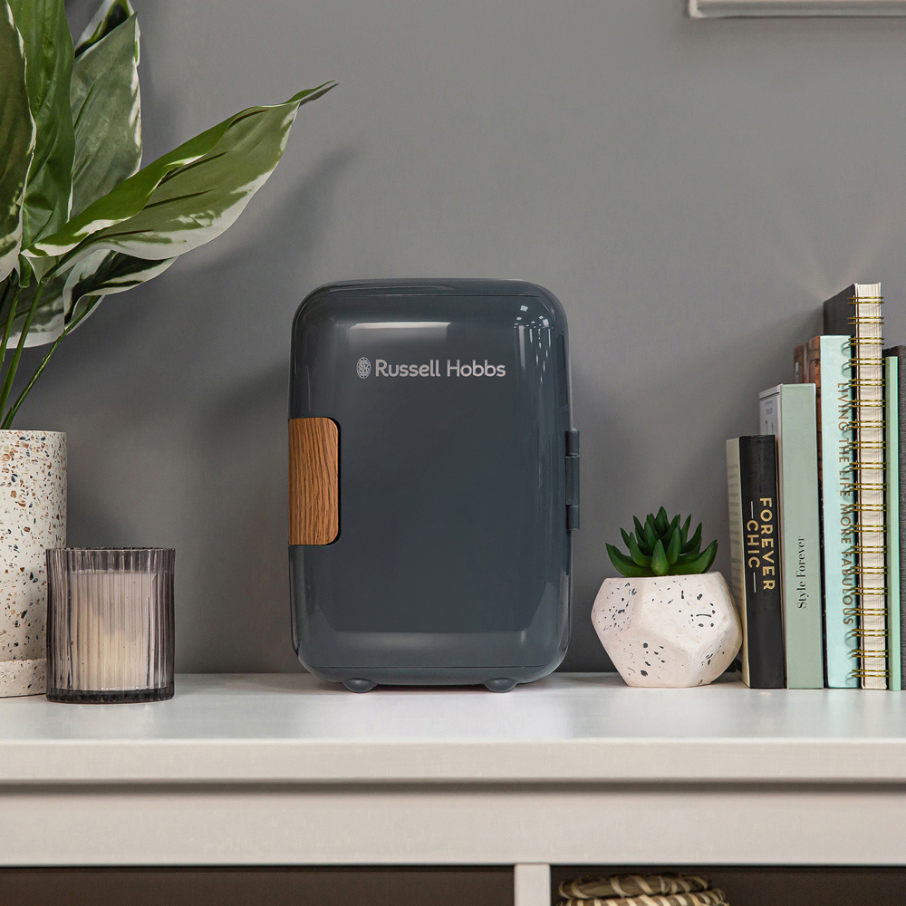 Russell Hobbs RH4CLR1001SCG Grey and Wood Effect 4L Mini Cooler Image 5