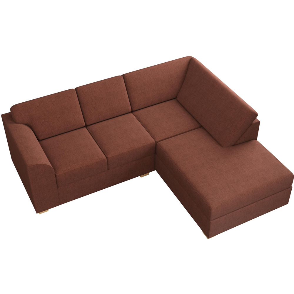 Modo 3 Seater Brick Venice Right Hand Fixed Back L-Shape Corner Sofa Image 4