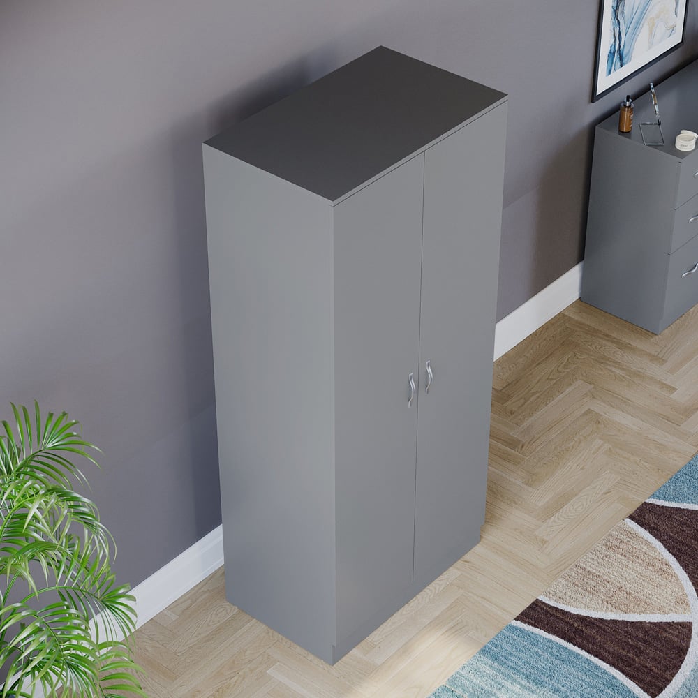 Vida Designs Riano 2 Door Grey Wardrobe Image 7