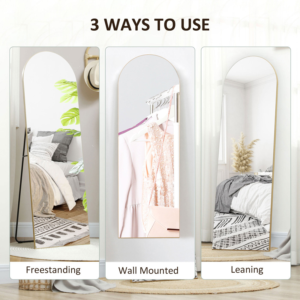 Portland Gold Tone Full Length Mirror 50 x 150cm Image 8