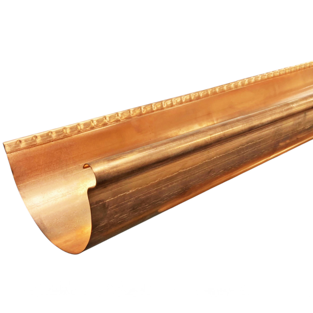 Metal Gutta Half Round Copper Gutter 125 x 76mm 8 Pack Image 3