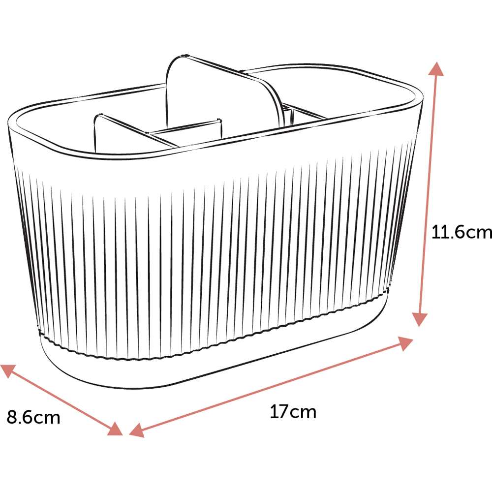 ReBorn Stone Effect Large Recycled Plastic Bathroom Caddy Image 9