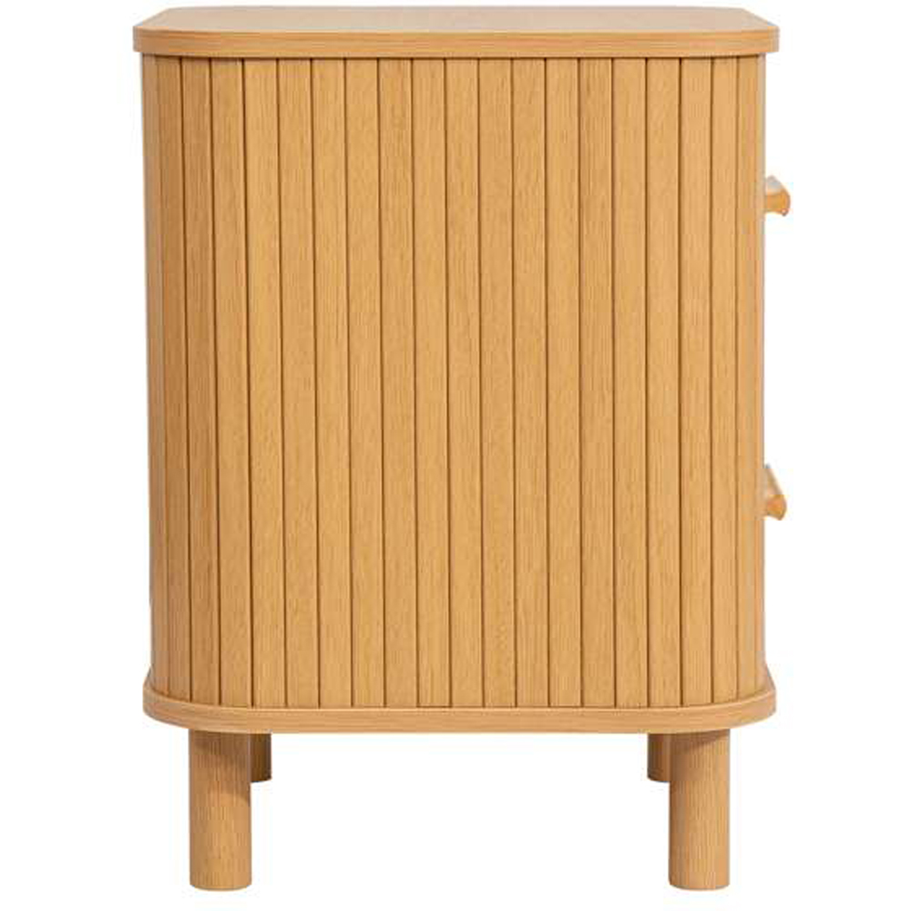 Birlea Axel 2 Drawer Fluted Bedside Table Image 4
