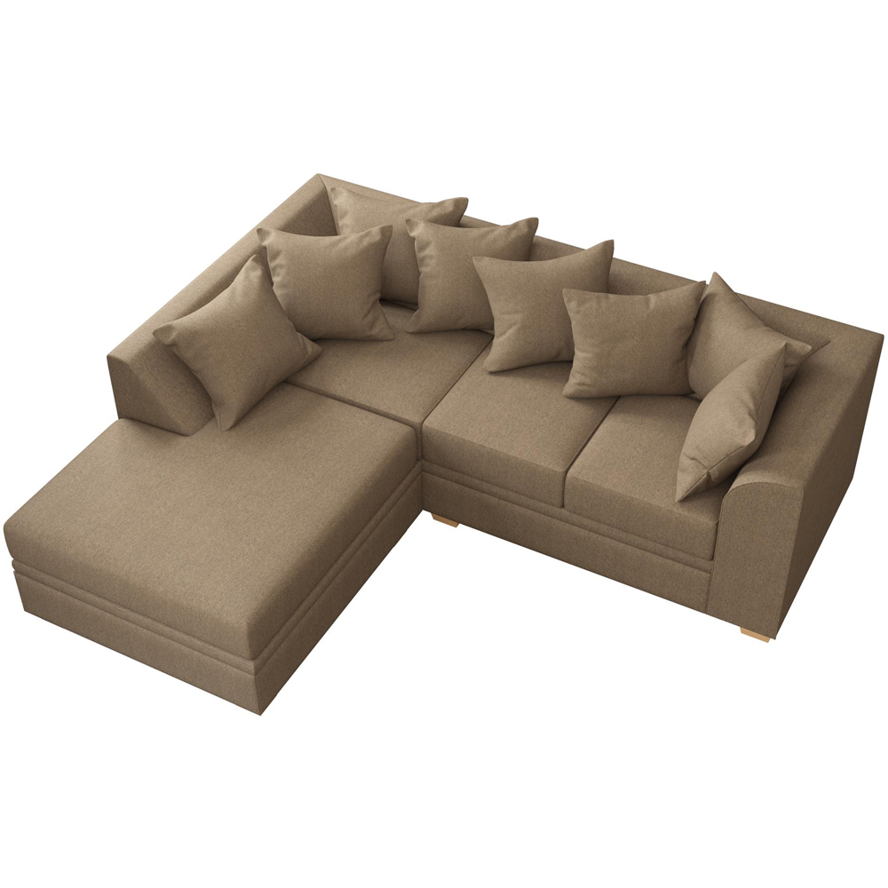Modo 3 Seater Venice Nutmeg Left Hand Scatter Back L-Shape Corner Sofa Image 4