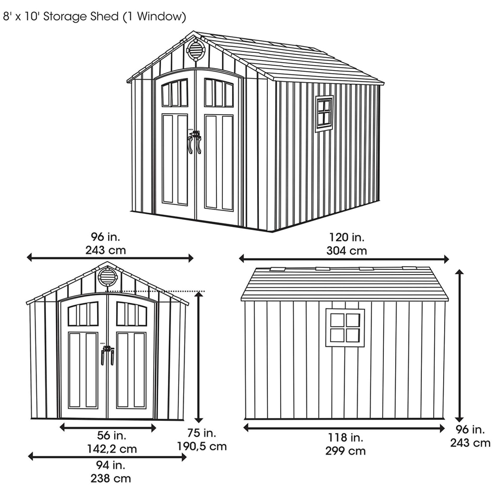 Lifetime Products 8 x 10ft Double Door Garden Storage Shed Image 9