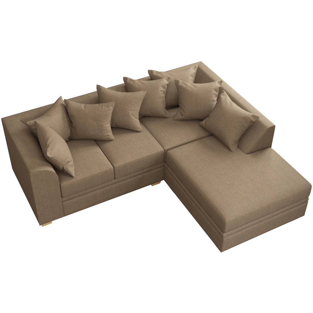 Modo 3 Seater Nutmeg Venice Right Hand Scatter Back L-Shape Corner Sofa Image 4