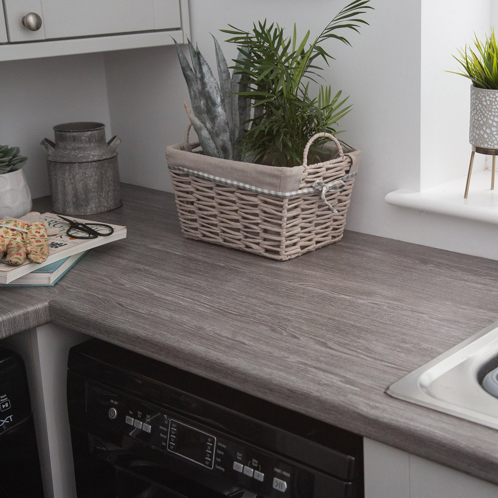 d-c-fix Oak Sheffield Pearl Grey Sticky Back Plastic Vinyl Wrap Film 67.5cm x 5m Image 3