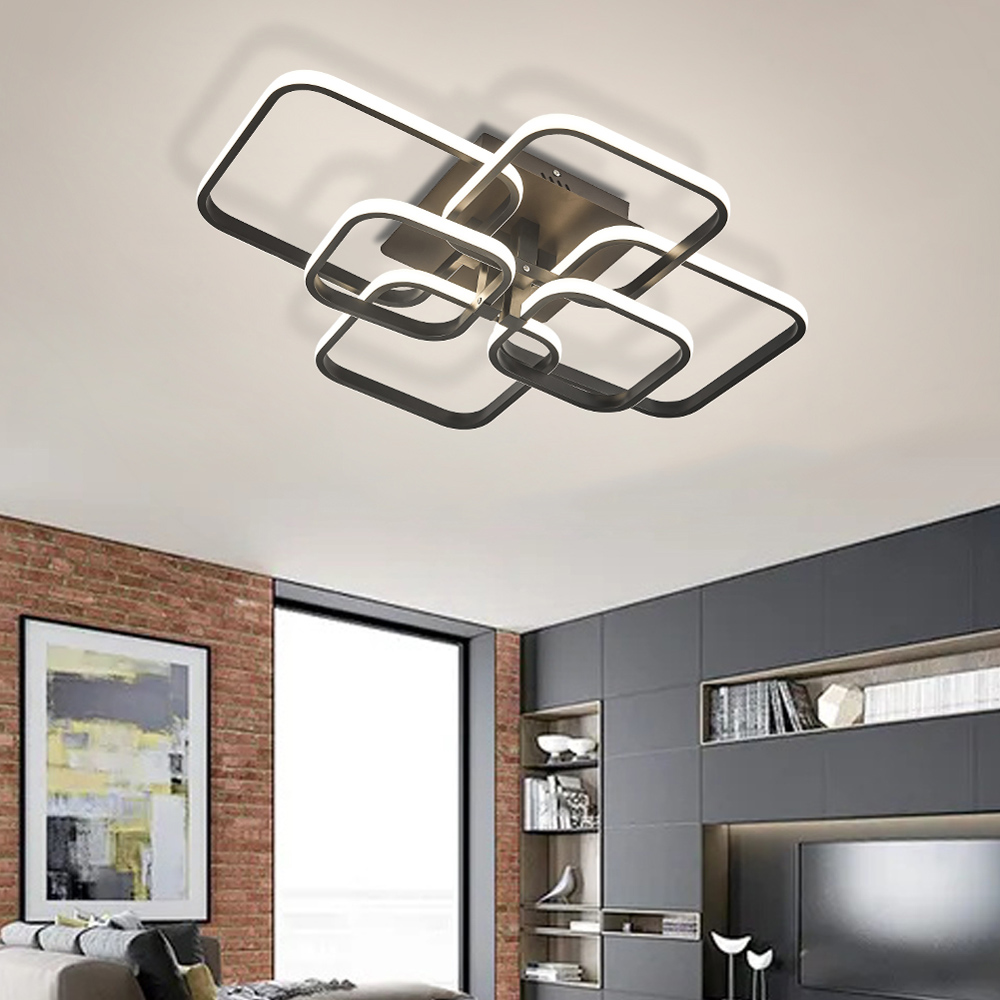 Living and Home Black 6 Head LED Ceiling Light Image 5