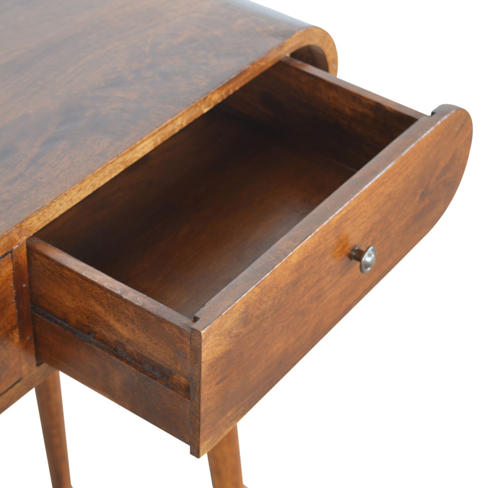 Artisan Furniture London Chestnut 2 Drawer Solid Wood Console Table Image 6