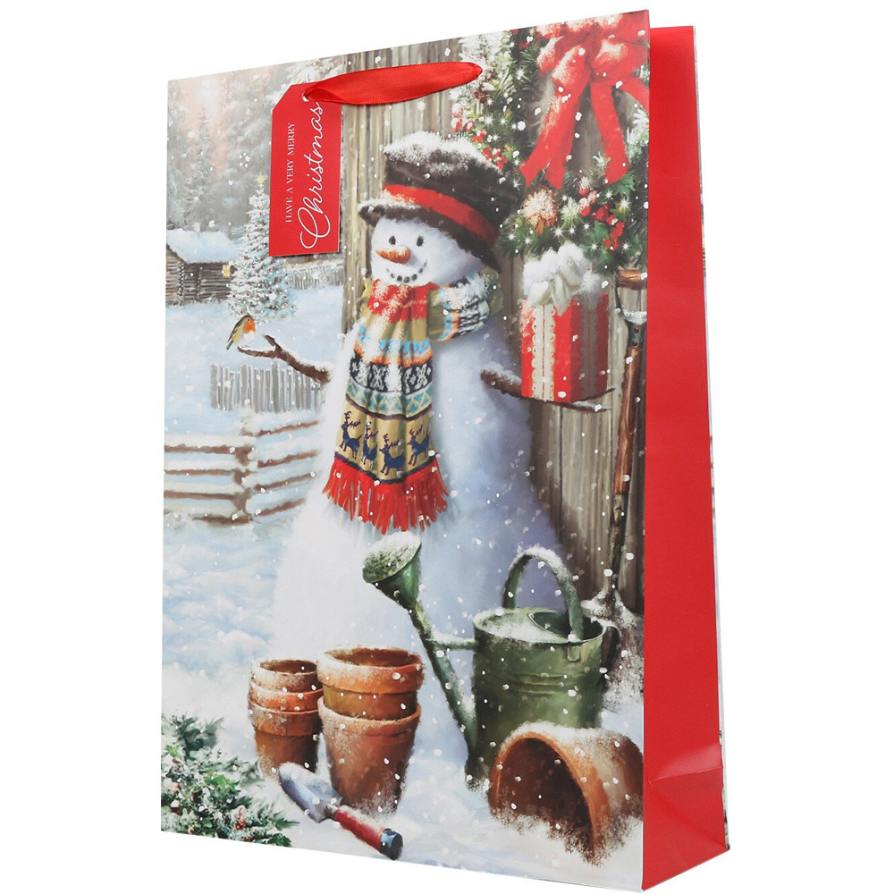 Snowman/Robin Gift Bag - XL Image 2