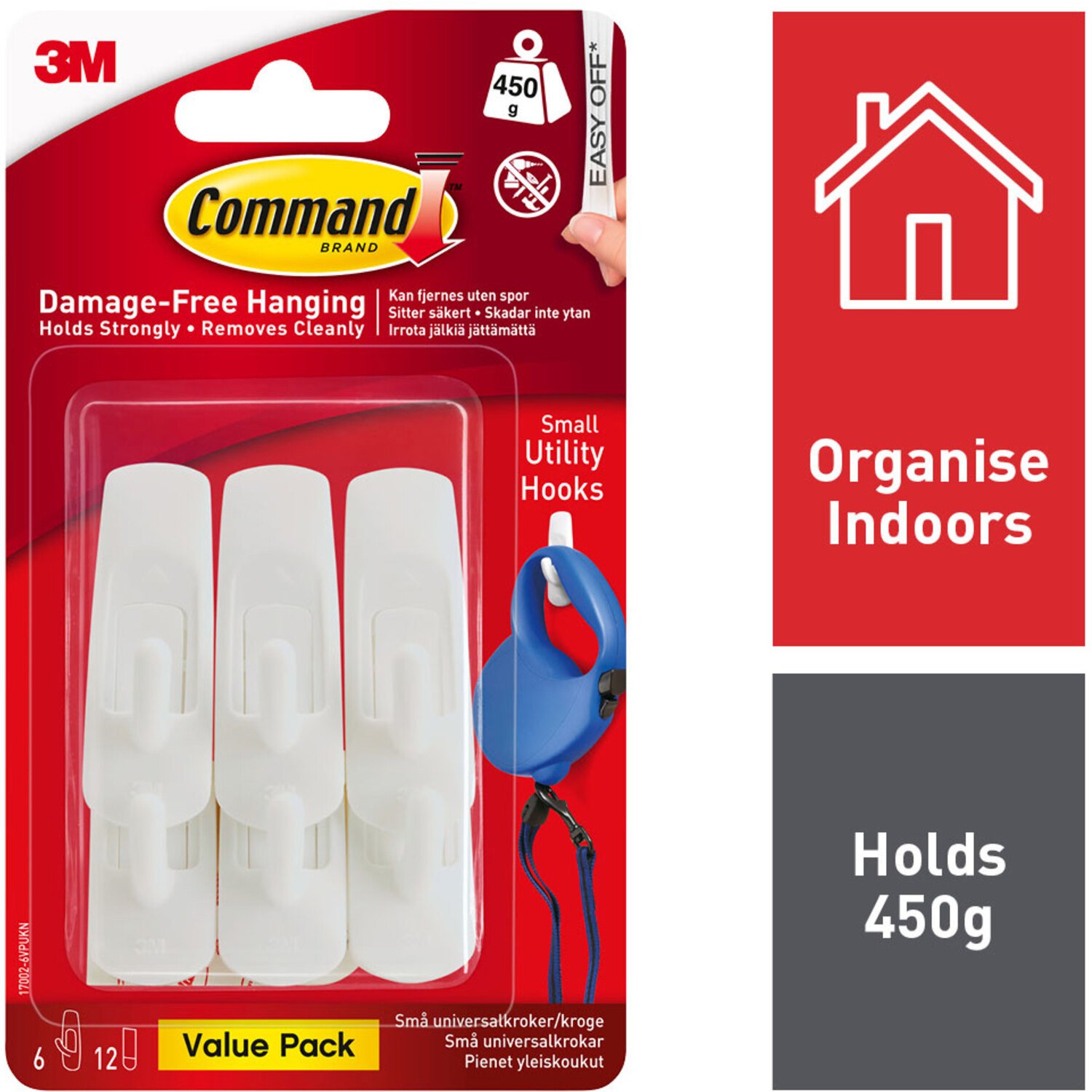 Pack of 6 Command Utility Hanging Hooks Image 9