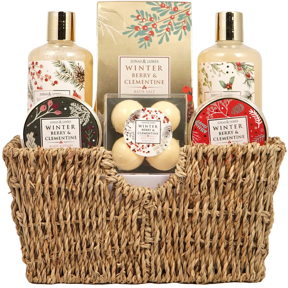 Winter Berry & Clementine Basket Set - Brown Image 2