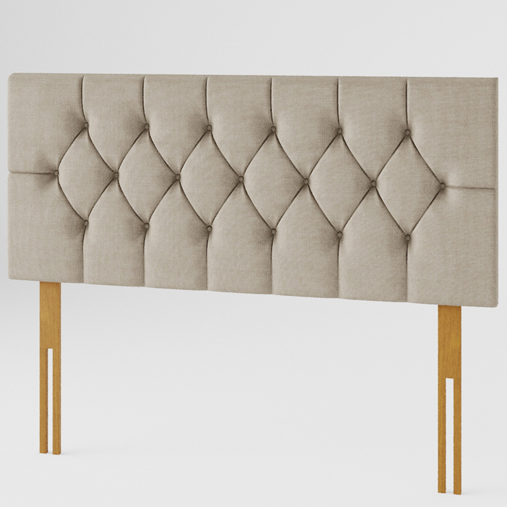 Aspire Furniture Olivier Single Natural Eire Linen Headboard Image 2
