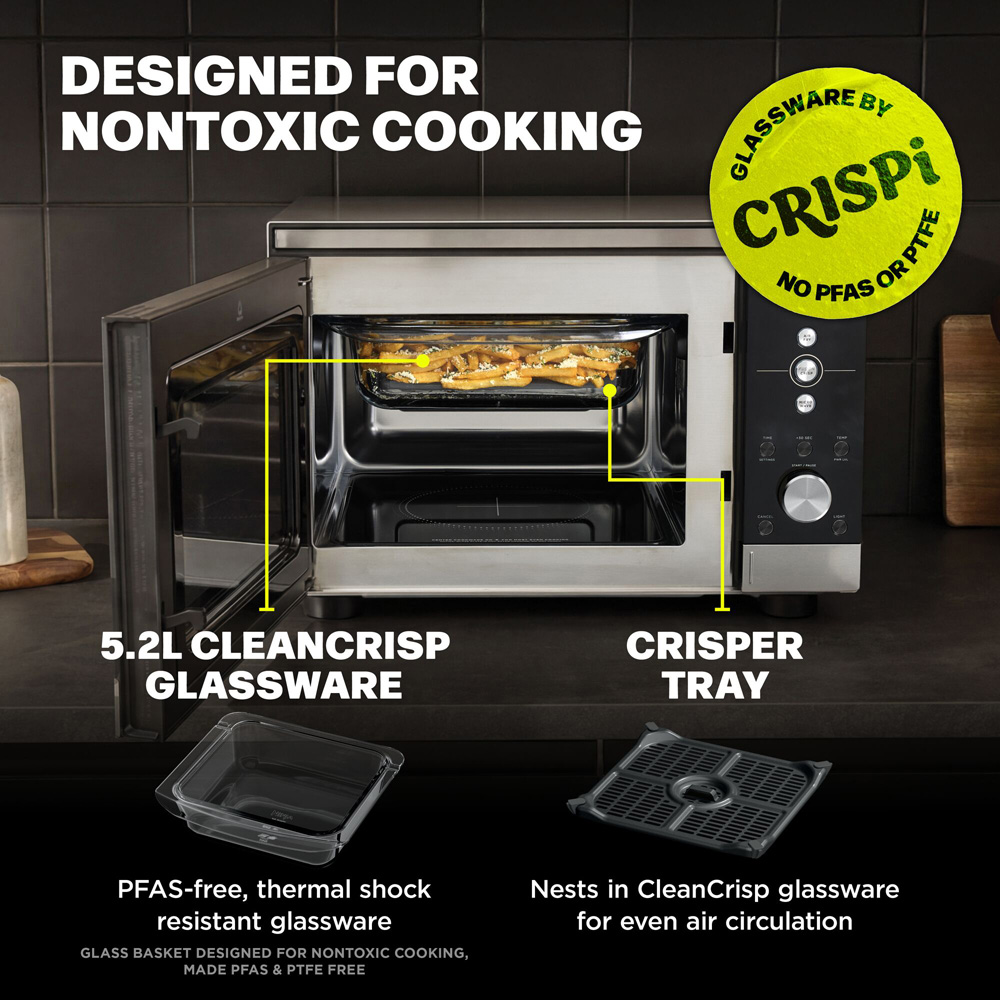 Ninja CRISPi MW101UKBK1 Black 5.2L Microwave Air Fryer and Oven with FusionCrisp Technology Image 6