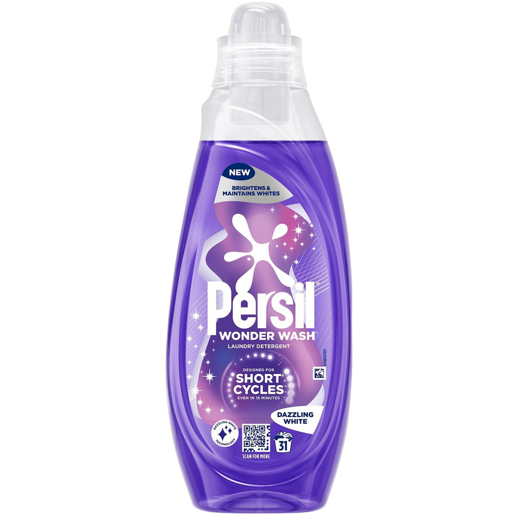 Persil Dazzling White Wonder Wash Liquid Laundry Detergent 31 Washes 837ml 8 Pack Image 2