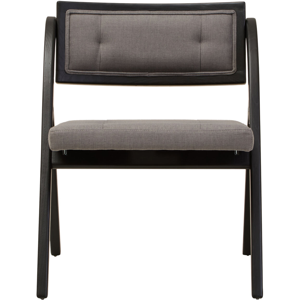 Premier Housewares Cebu Grey and Black Elm Wood Folding Chair Image 3