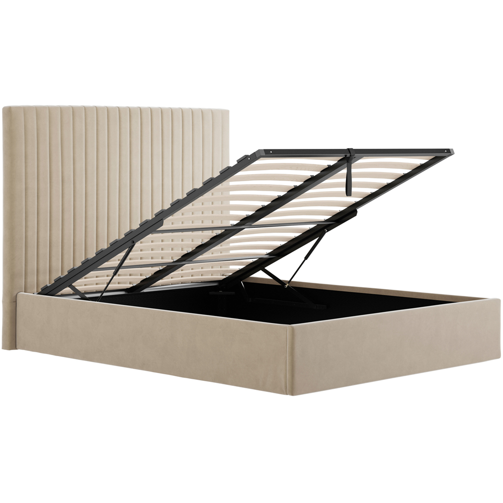 LPD Home Berlin Beige Double Tall Ottoman Bed Image 3