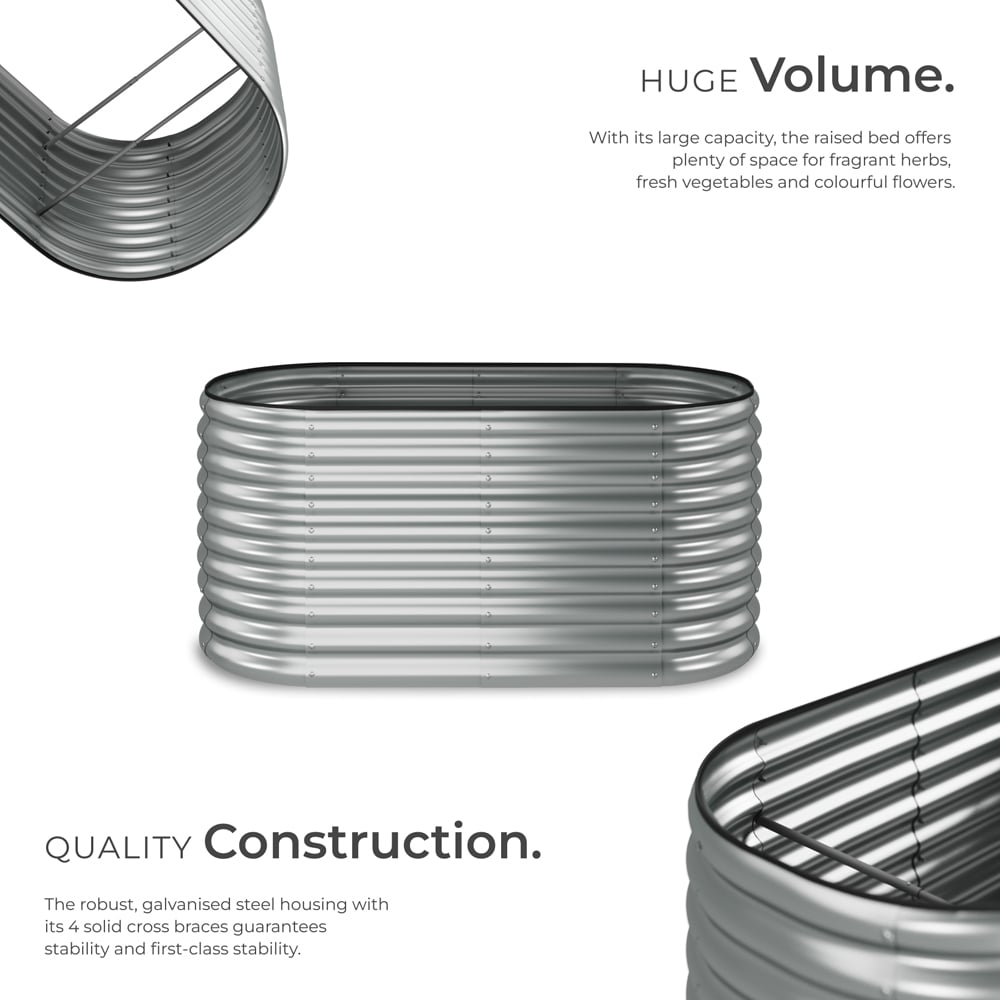 tectake Galvanised Raised Bed 804L Image 6