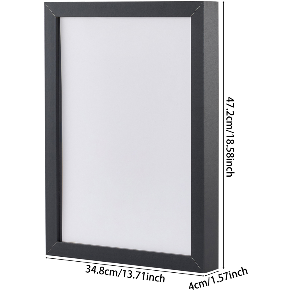 Living and Home Black Wood Magnetic Photo Frame 13.7 x 18.5 inch Image 8