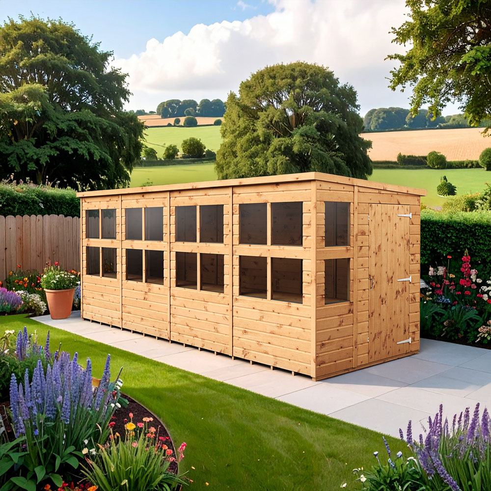 Empire Sheds 16 x 6ft Tongue and Groove Pent Potting Garden Shed Image 2
