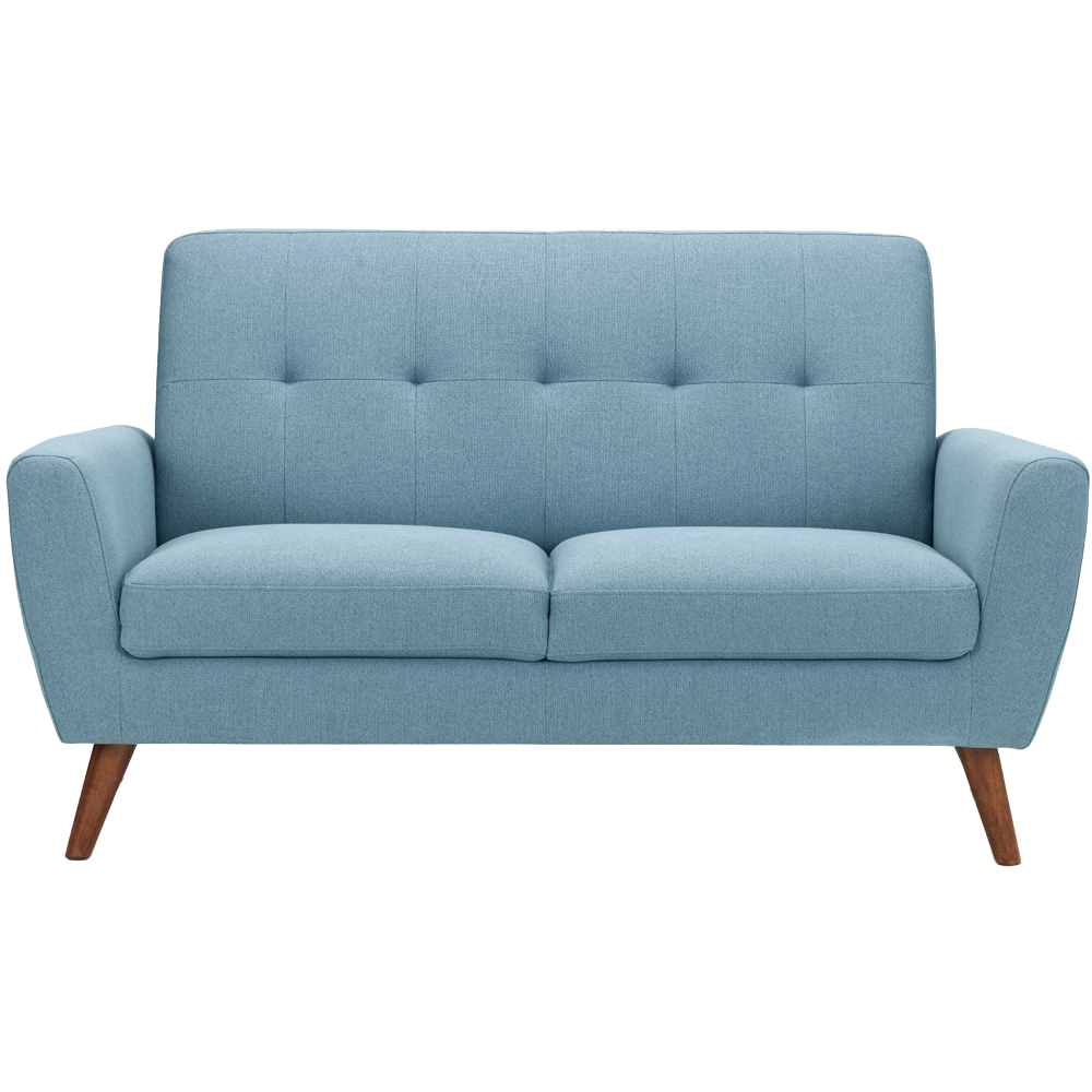 Julian Bowen Monza 2 Seater Blue Compact Retro Sofa Image 3