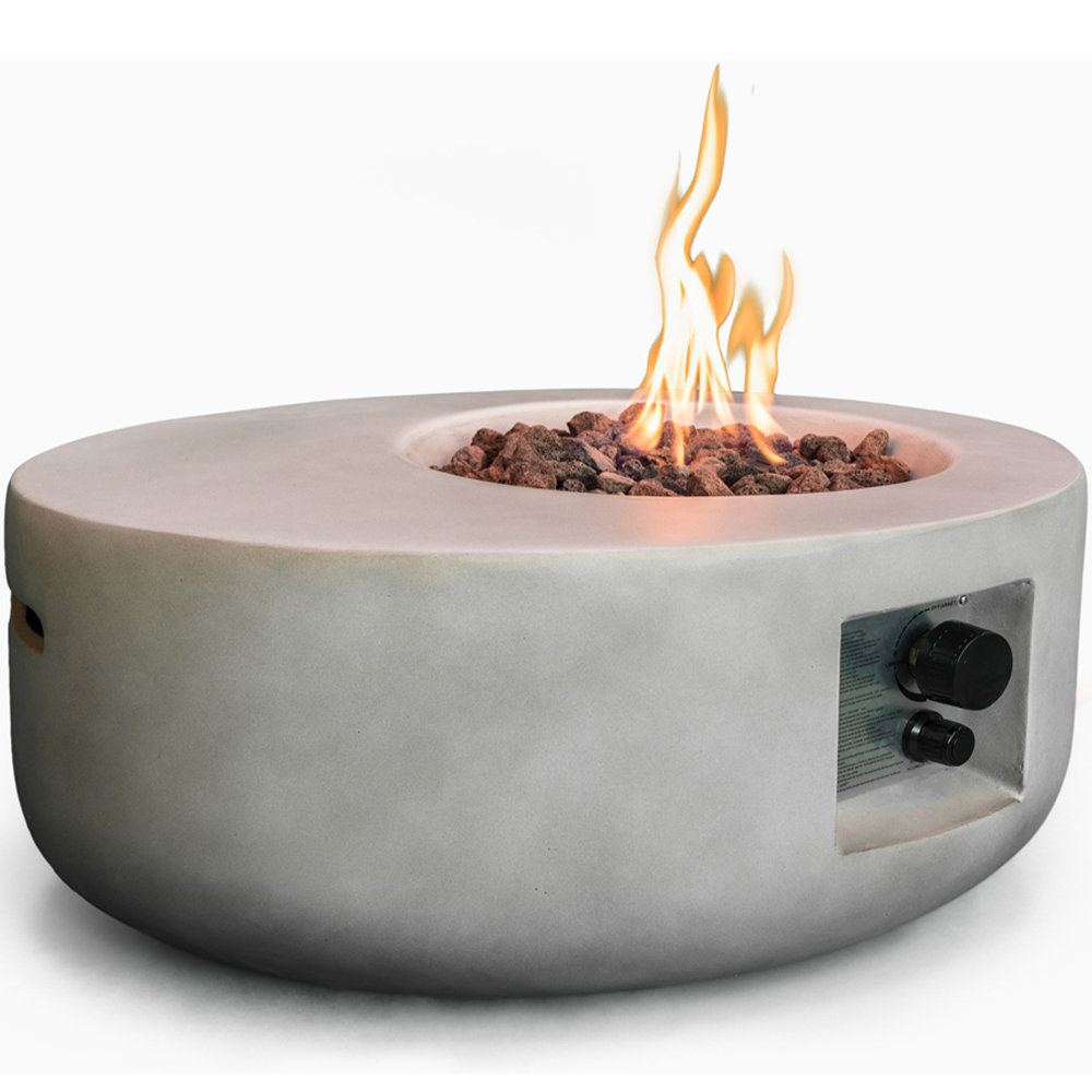 MDA Designs Echo Light Stone Propane Outdoor Firepit Image 5