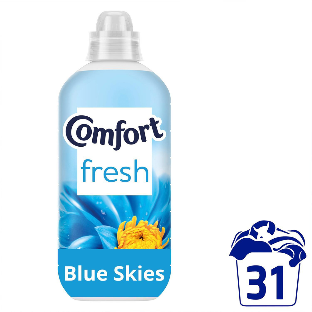 Comfort Fresh Blue Skies Liquid Fabric Conditioner 31 Washes 930ml 8 Pack Image 3
