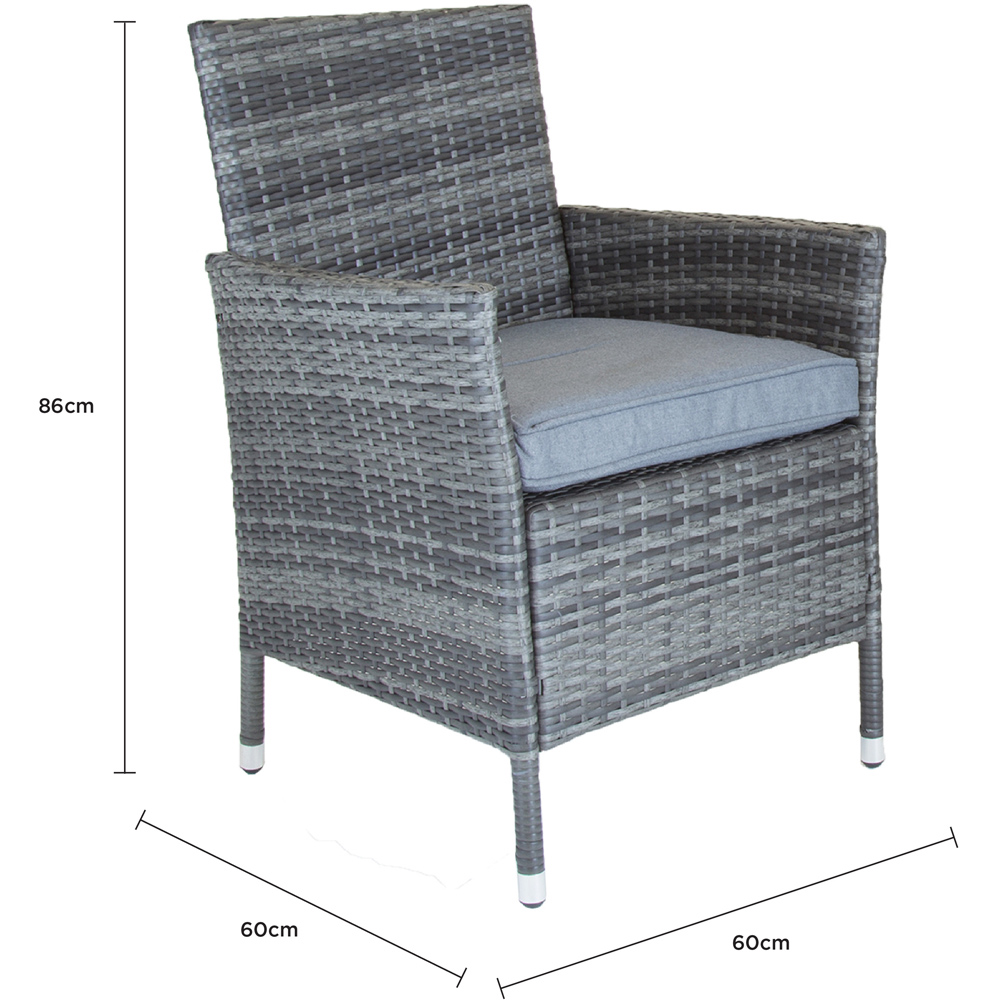 Charles Bentley Pair of Rattan Chairs Grey Image 9