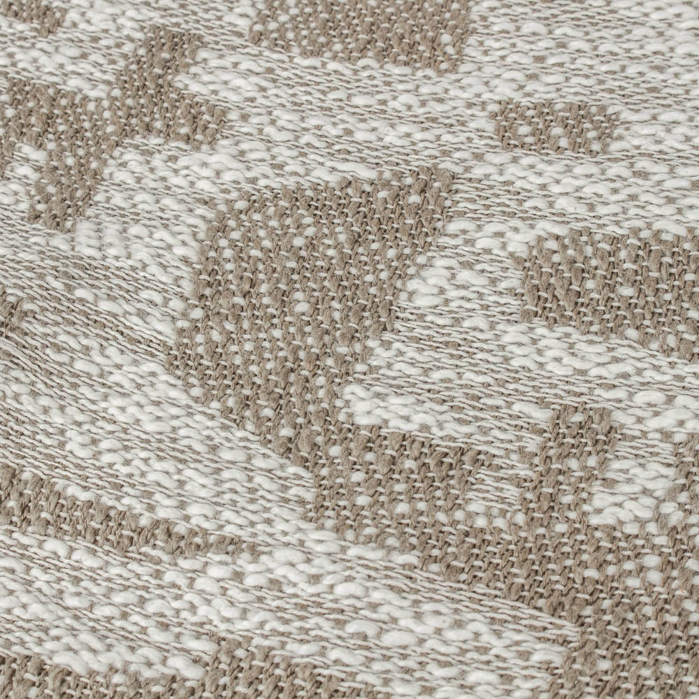 Hoem Ola Taupe Jacquard Throw 130 x 180cm Image 4