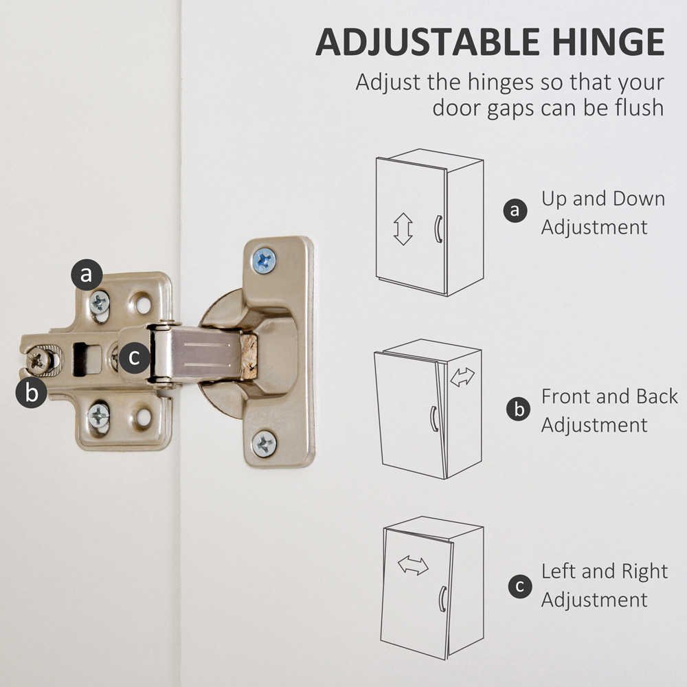 Portland 2 Door 2 Drawer White Wooden Wardrobe with Rail Image 8