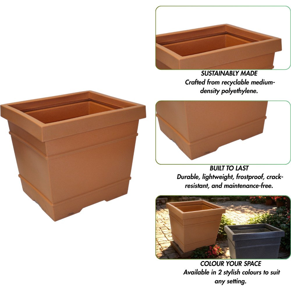 Trifibre Kew Terracotta Roto Moulded Planter 70 x 80cm Image 6